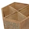 10" Natural Brown Wood Rustic Lazy Susan Caddy
